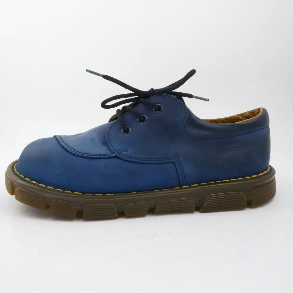 Dr Doc Martens 6442 Kids Youth US Size 2 Leather Low Top Oxford Shoes Navy Blue